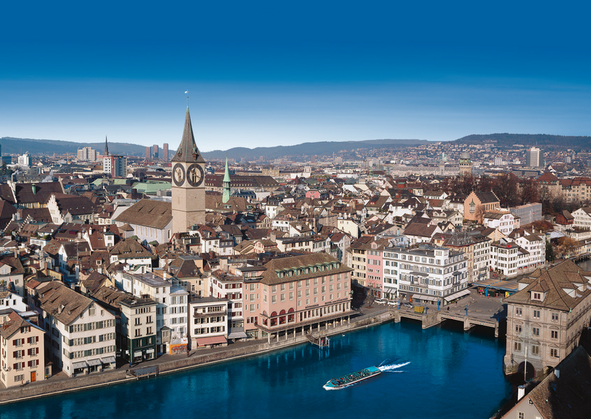 Postkarte · Zuerich · Altstadt · Stpeter Luftbild