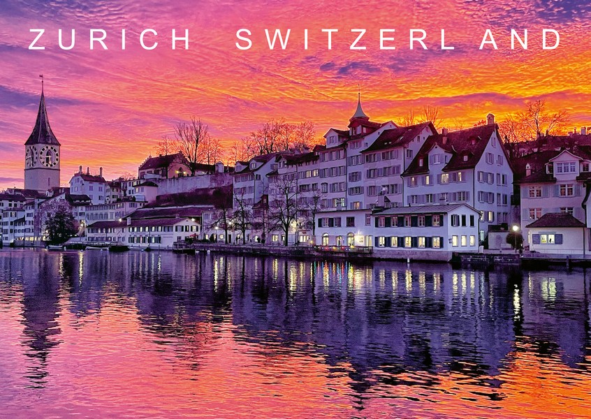 Postkarte · Zuerich · Limmat · Stpeter Altstadt