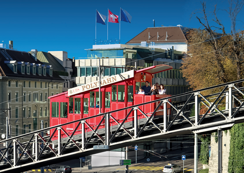Postkarte · Zuerich · Polybahn · Polybahn Rot
