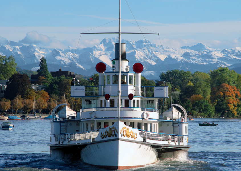Postkarte · Zuerich · Zuerichsee · Dampfschiff Stadt